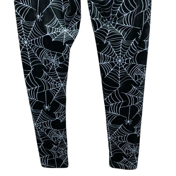 No Boundaries Cobweb Velour Leggings Stretchy Soft Pants Women's L 11/13 - Picture 6 of 9